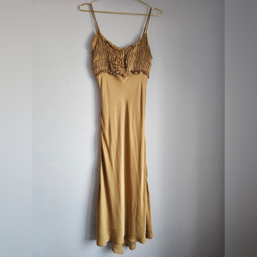 ASTR THE LABEL Zola Strappy Flowy Bodice Midi Dress Femine Romantic Small